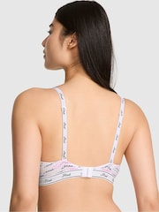 Victoria's Secret PINK White Script Print Push Up Bra - Image 2 of 3