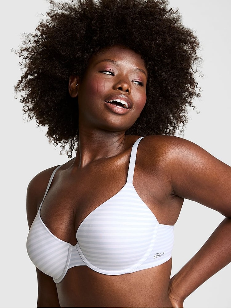 Victoria's Secret PINK Hydrangea Blue T Shirt Bra - Image 1 of 3