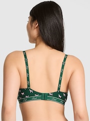 Victoria's Secret PINK Jaguar Green Super Push Up Cotton Logo Bra - Image 2 of 3