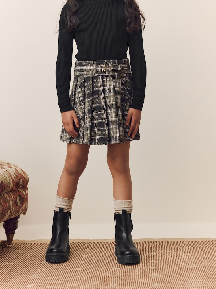 Green Check Pleated Skirt (3-16yrs) - Image 1 of 8