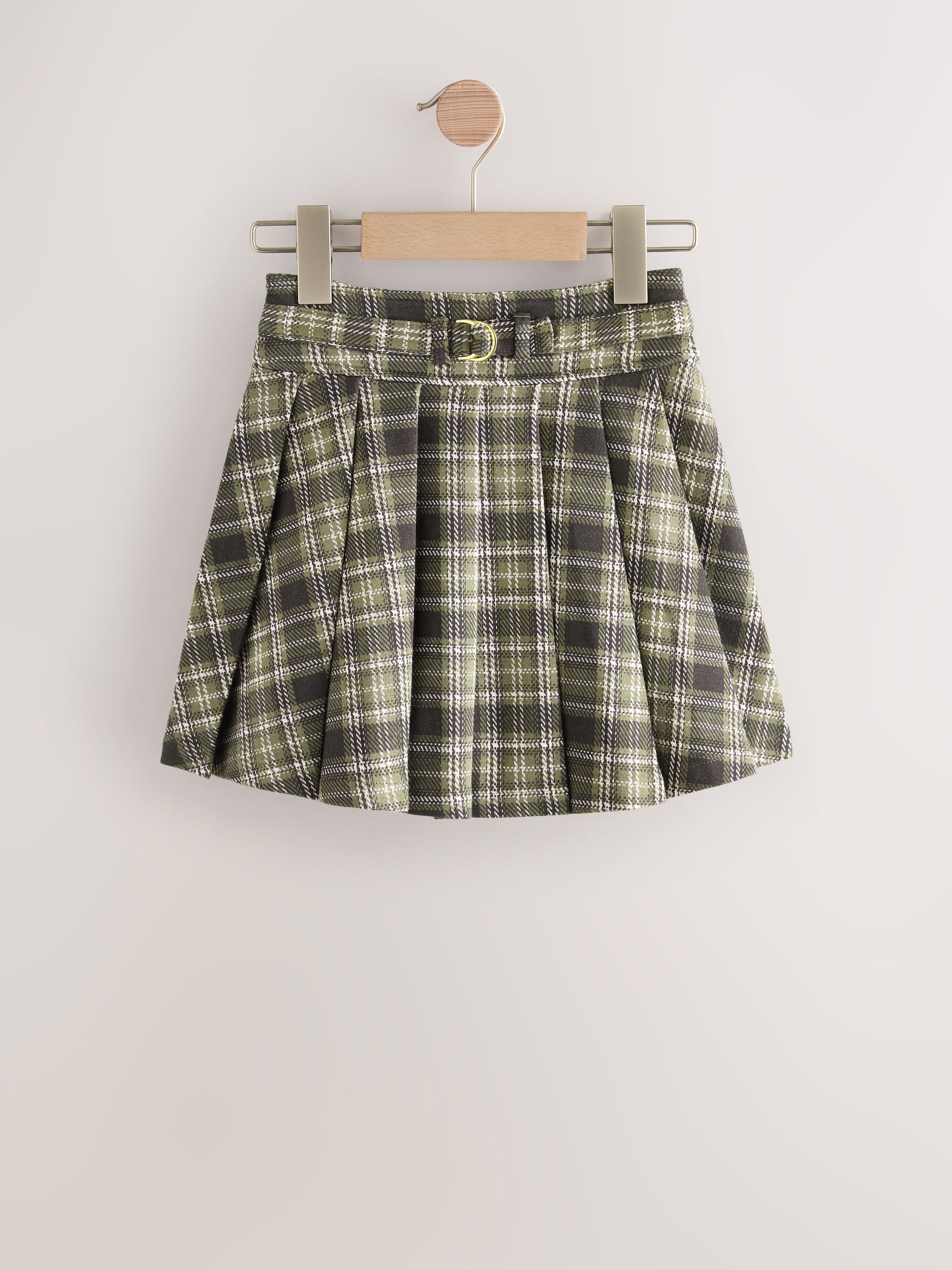 Buy Green Check Pleated Skirt (3-16yrs) from Next South Africa