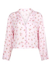 Hunkemoller Pink Satin Long Sleeved Pyjamas Top - Image 5 of 6