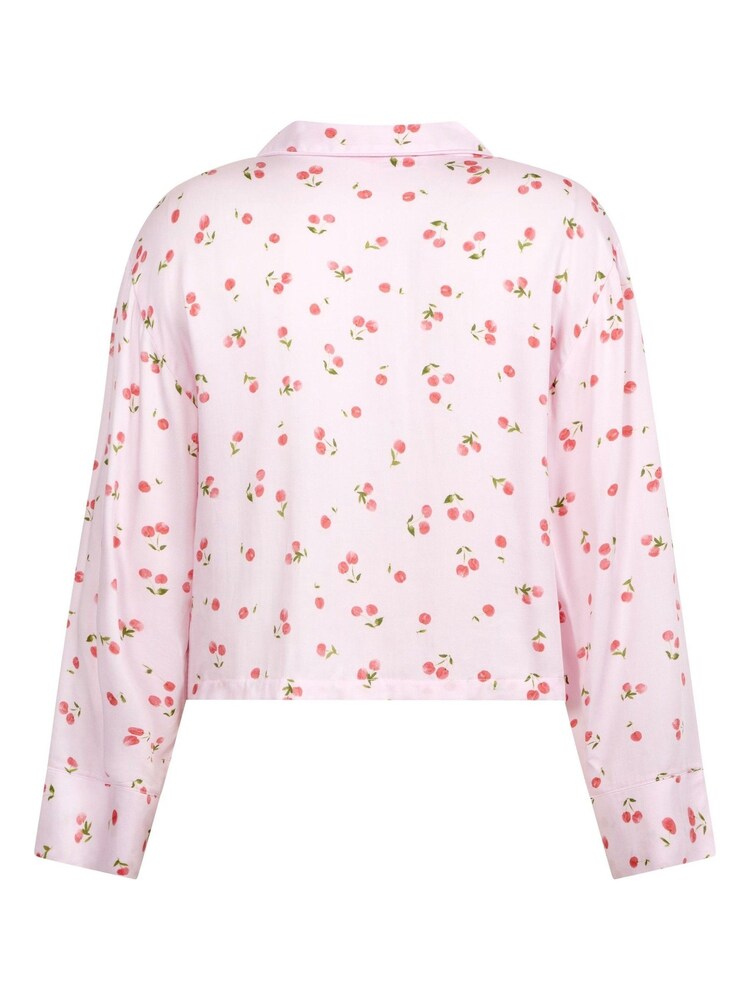 Hunkemoller Pink Satin Long Sleeved Pyjamas Top - Image 6 of 6