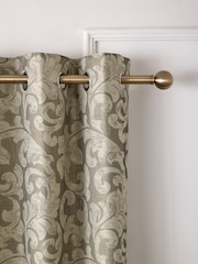 Cortinas revestidas com ilhós Jacquard de damasco da coleção Luxe - Imagem 4 de 5