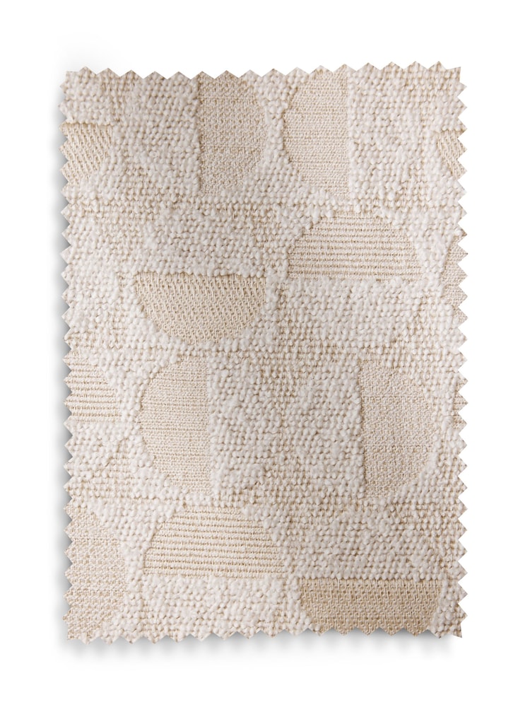 Natural Cosy Jacquard Lined Eyelet Curtains - Image 5 of 5 Natural Cosy Jacquard Lined Eyelet Curtains - Image 5 of 5