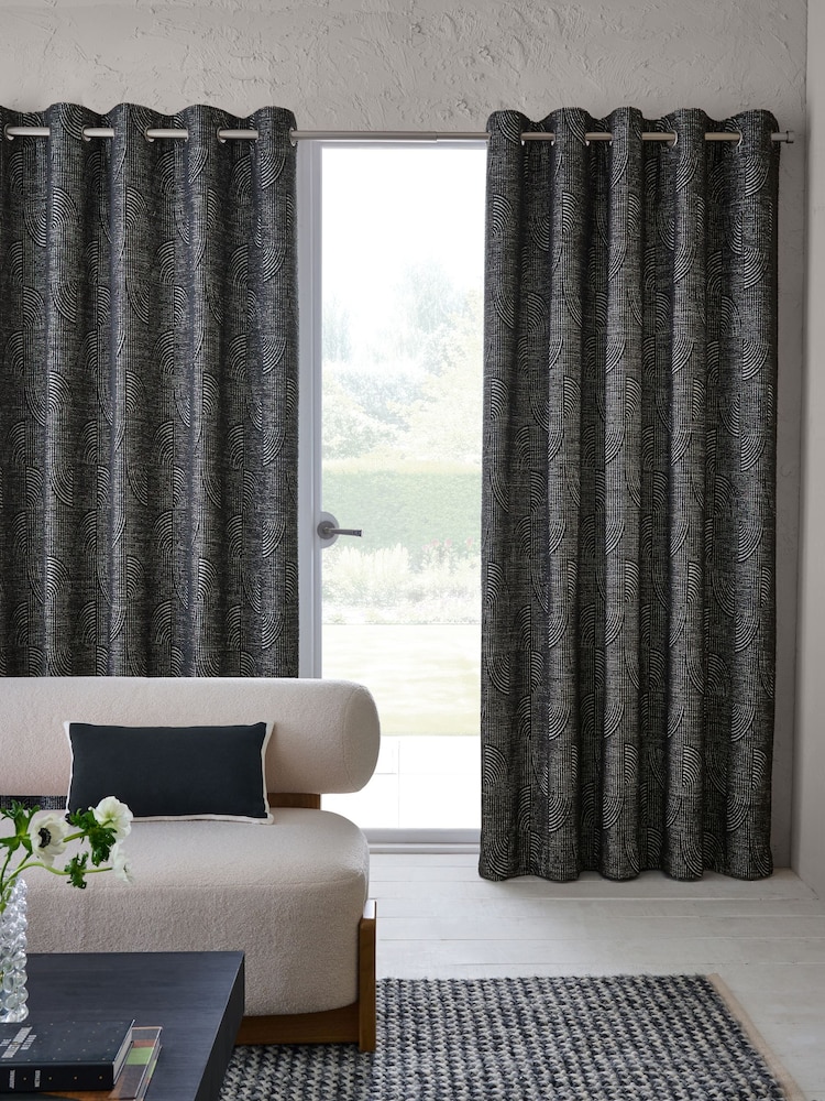 Tufted Jacquard Eyelet Curtains - Bild 2 von 5 Tufted Jacquard Eyelet Curtains - Bild 2 von 5