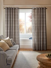 Simplicity Printed Check Eyelet Lined Curtains - Bild 9 von 10