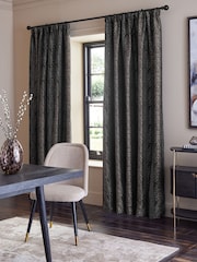 Leopard Animal Print Jacquard Pencil Pleat Lined Curtains - Bild 1 von 5