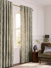 Cortinas revestidas com ilhós Jacquard de damasco da coleção Luxe - Imagem 1 de 5