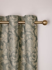 Cortinas revestidas com ilhós Jacquard de damasco da coleção Luxe - Imagem 4 de 5