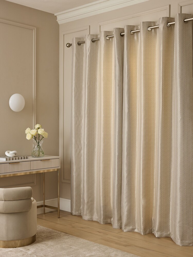 Črtaste Jacquard Eyelet zavese - Slika 2 iz 5 Črtaste Jacquard Eyelet zavese - Slika 2 iz 5