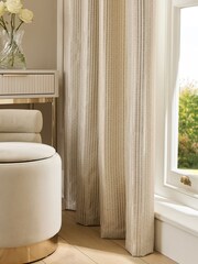 Črtaste Jacquard Eyelet zavese - Slika 3 iz 5