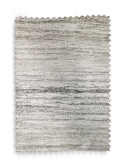 Champagne/Pewter Ombre Stripe Jacquard Eyelet Lined Curtains - Image 5 of 5
