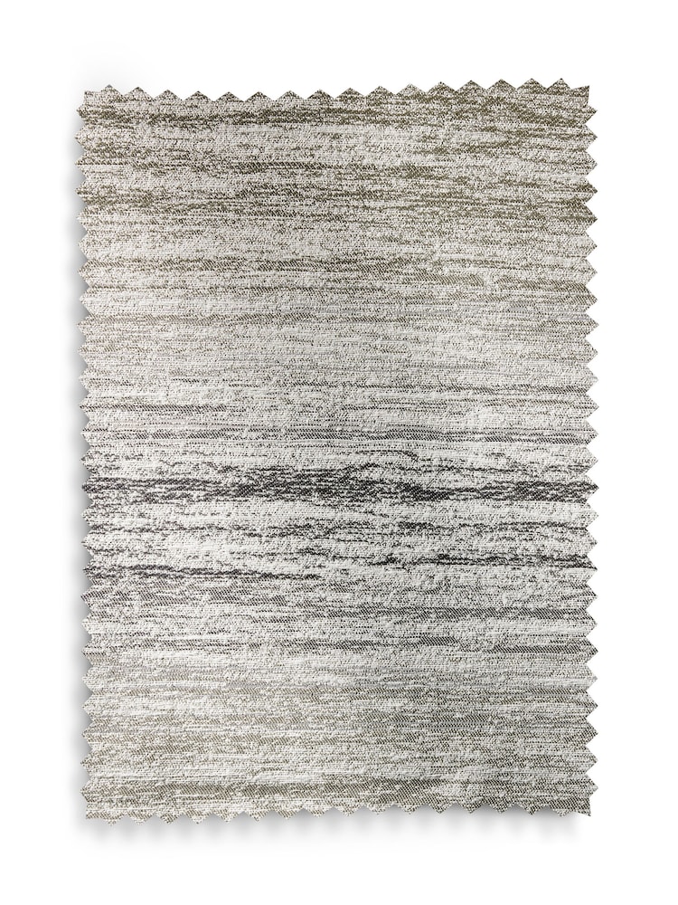 Champagne/Pewter Ombre Stripe Jacquard Eyelet Lined Curtains - Image 5 of 5