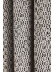 Blue/Natural Simplicity Jacquard Eyelet Lined Curtains - Image 5 of 10