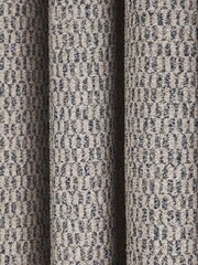 Blue/Natural Simplicity Jacquard Eyelet Lined Curtains - Image 6 of 10