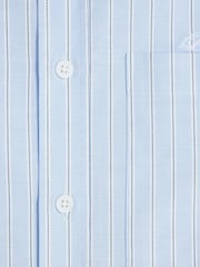 River Island Blue Long Sleeve Striped Oxford 100% Cotton Shirt - Image 6 of 6