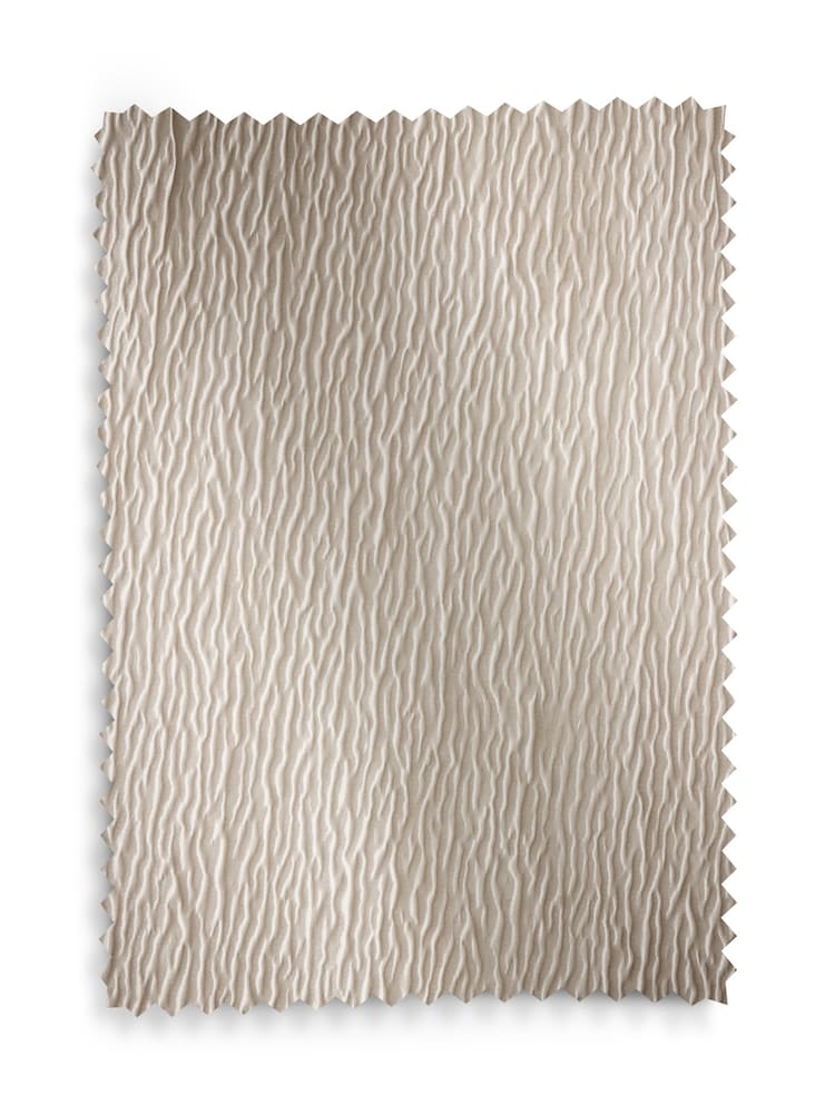 Champagne Gold Crinkle Faux Silk Lined Curtains - Image 5 of 5