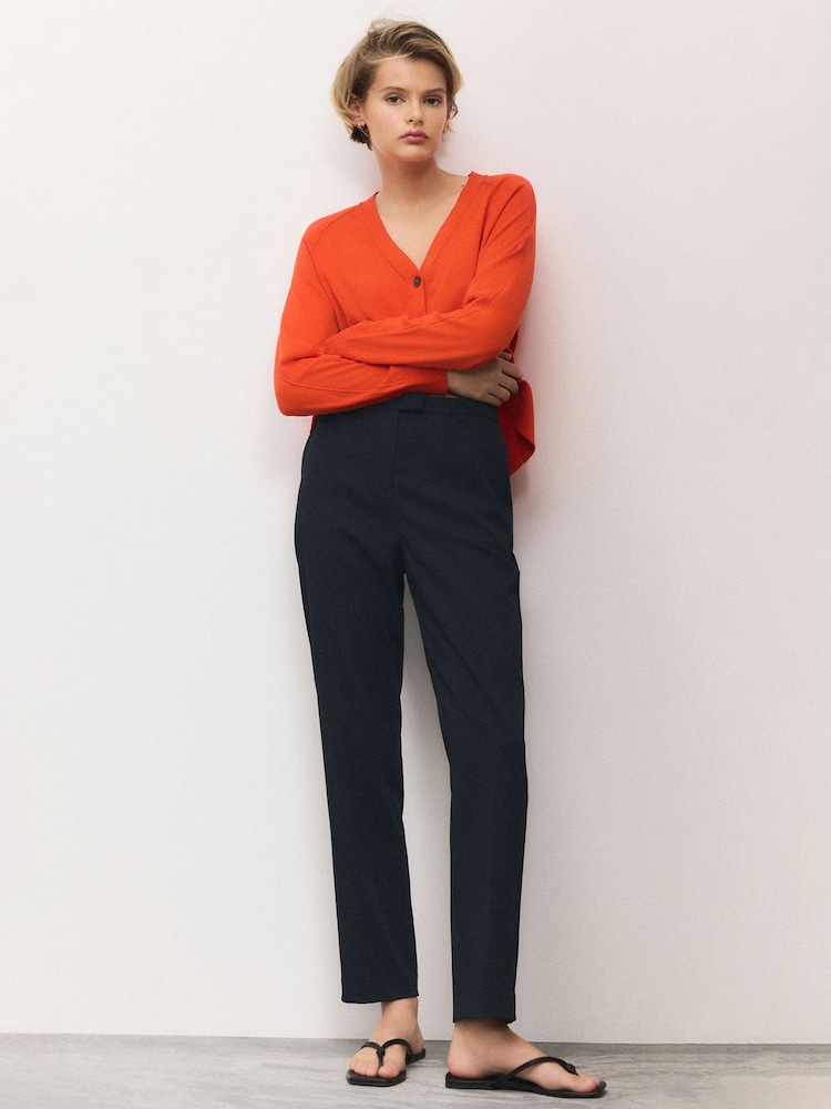 Navy Slim Tailored Trousers - Image 1 of 7 Navy Slim Tailored Trousers - Image 1 of 7