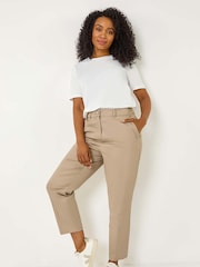 Roman Natural Petite Full Length Stretch Trousers - Image 1 of 5