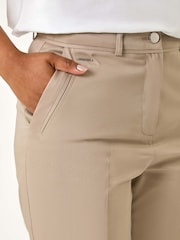 Roman Natural Petite Full Length Stretch Trousers - Image 5 of 5