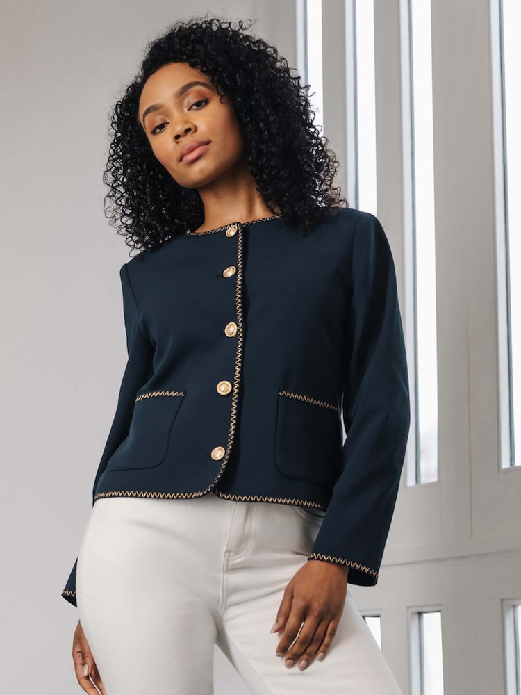 Azul - Chaqueta de botones Petite de Roman - Imagen 1 de 2 Azul - Chaqueta de botones Petite de Roman - Imagen 1 de 2