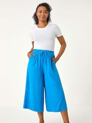 Roman Blue Petite Elasticated Waist Culottes - Image 2 of 5