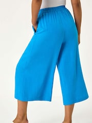 Roman Blue Petite Elasticated Waist Culottes - Image 3 of 5