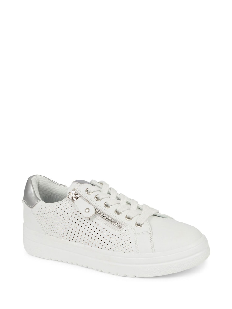 Pavers White Dual Fastening Trainers - Image 3 of 6