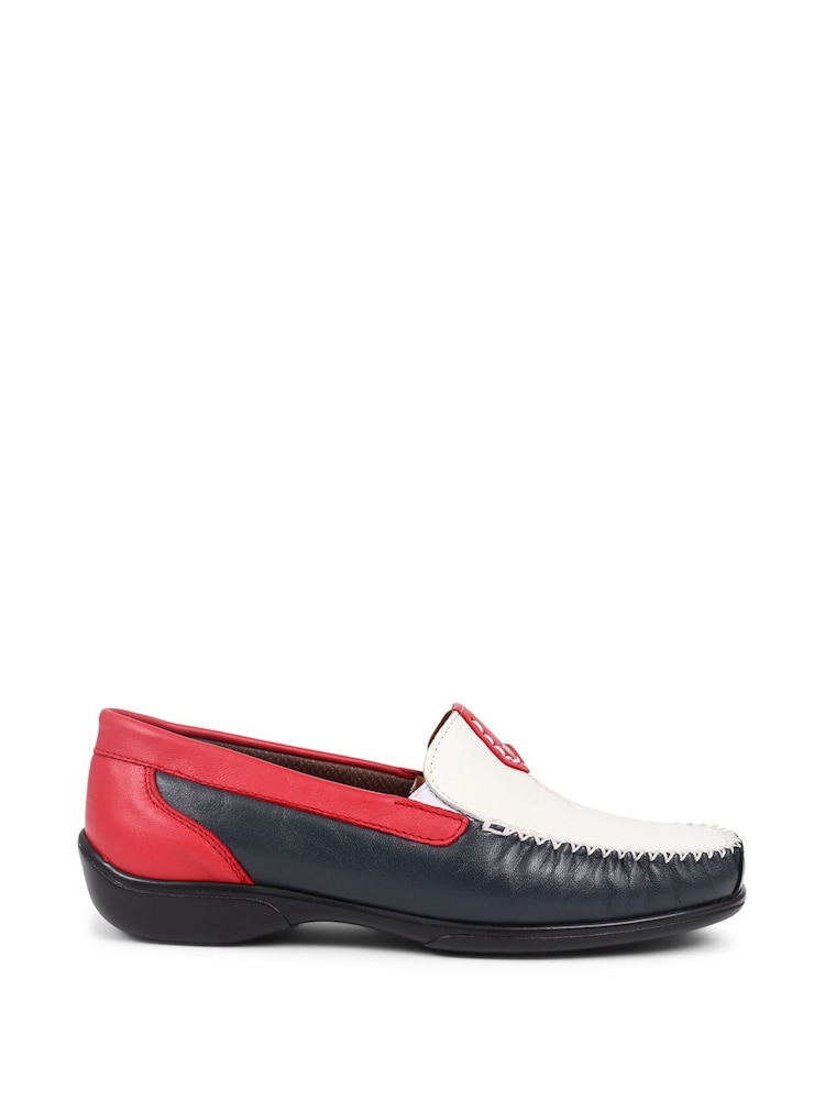Pavers White-Multi Leather Moccasins - Image 1 of 5