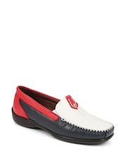 Pavers White-Multi Leather Moccasins - Image 2 of 5