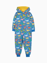 Frugi Blue Dinosaur All-in-One Big Snuggle Suit - Image 2 of 5