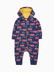 Frugi Navy Fire Engine Sleepsuit - Baby Sleepwear - Image 1 of 4