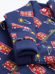 Frugi Navy Fire Engine Sleepsuit - Baby Sleepwear - Image 3 of 4