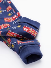Frugi Navy Fire Engine Sleepsuit - Baby Sleepwear - Image 4 of 4