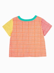 Frugi Blue Estella Shirt Rainbow Cotton Shirt - Image 2 of 5