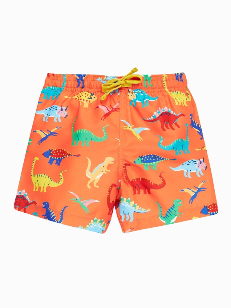 Frugi Orange Dinosaur Board Shorts - Moda baño - Imagen 1 de 4