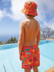 Frugi Orange Dinosaur Board Shorts - Moda baño - Imagen 3 de 4