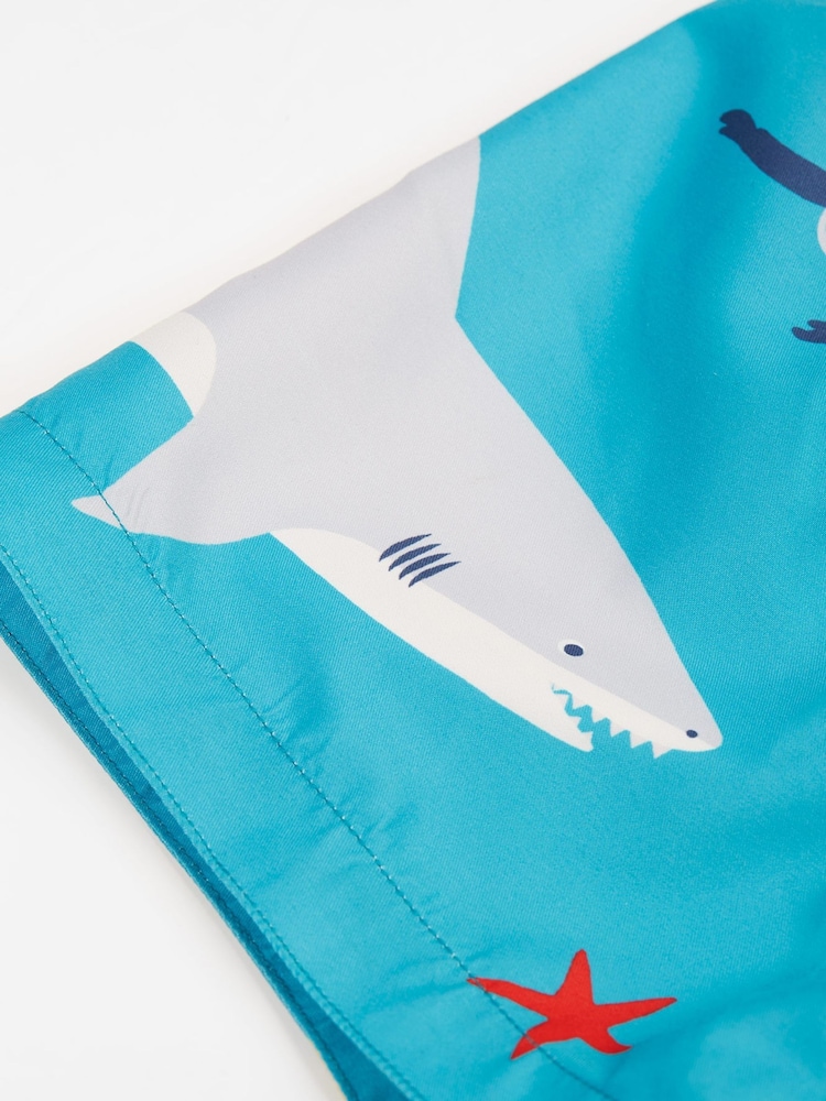 Frugi Blue Polkerris Board Swimwear Shorts - Image 4 of 4 Frugi Blue Polkerris Board Swimwear Shorts - Image 4 of 4