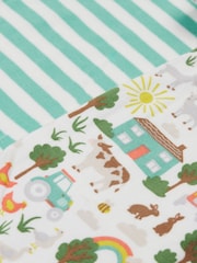 Blanco - Frugi Super Special Short Sleeve 100% Cotton Bodysuits 2 Pack - Imagen 4 de 4