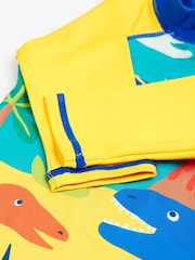 Frugi Blue Dinosaur Little Sun Safe Suit - Swimwear - Image 3 of 4