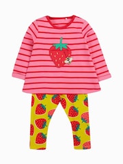 Frugi Pink Strawberry Outfit - Kids' Clothing Set - Image 1 of 5