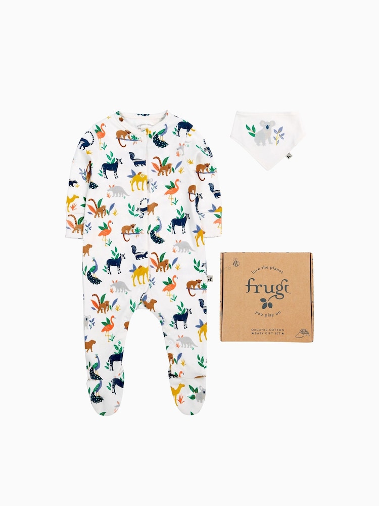 Frugi Wild Life White Gift Set - Image 1 of 4 Frugi Wild Life White Gift Set - Image 1 of 4