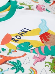 Blanco - Frugi White Dinosaur Pyjamas - Imagen 2 de 4