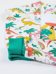 Blanco - Frugi White Dinosaur Pyjamas - Imagen 3 de 4