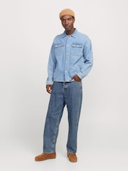JACK & JONES Blue Alex Baggy Fit Jeans - Image 3 of 9
