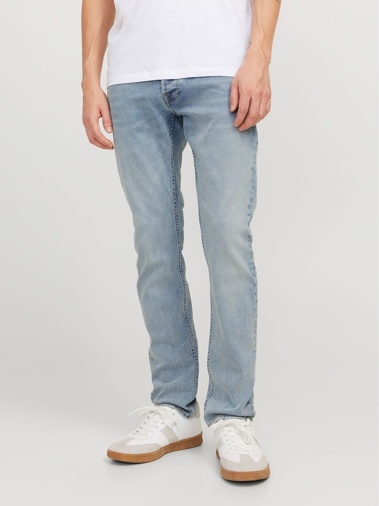 JACK & JONES Blue Glenn Slim Fit Jeans - Image 2 of 9