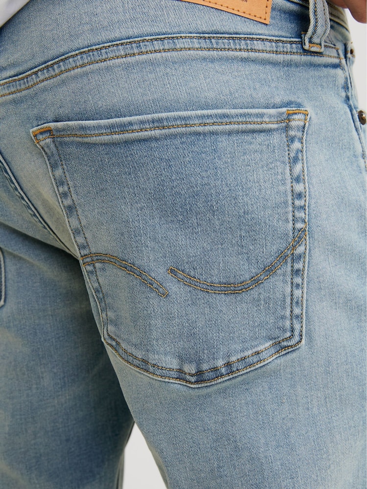 JACK & JONES Blue Glenn Slim Fit Jeans - Image 9 of 9