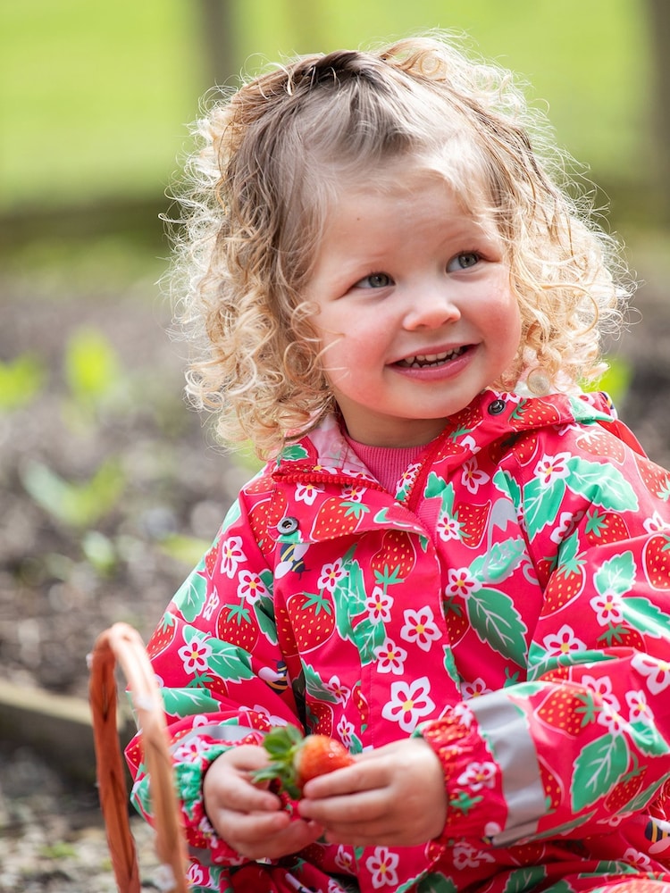 Frugi Pink Strawberry Waterproof All-in-One - Image 2 of 6