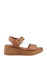 Hush Puppies Beatrix Wedge Black Sandals - Image 1 of 3